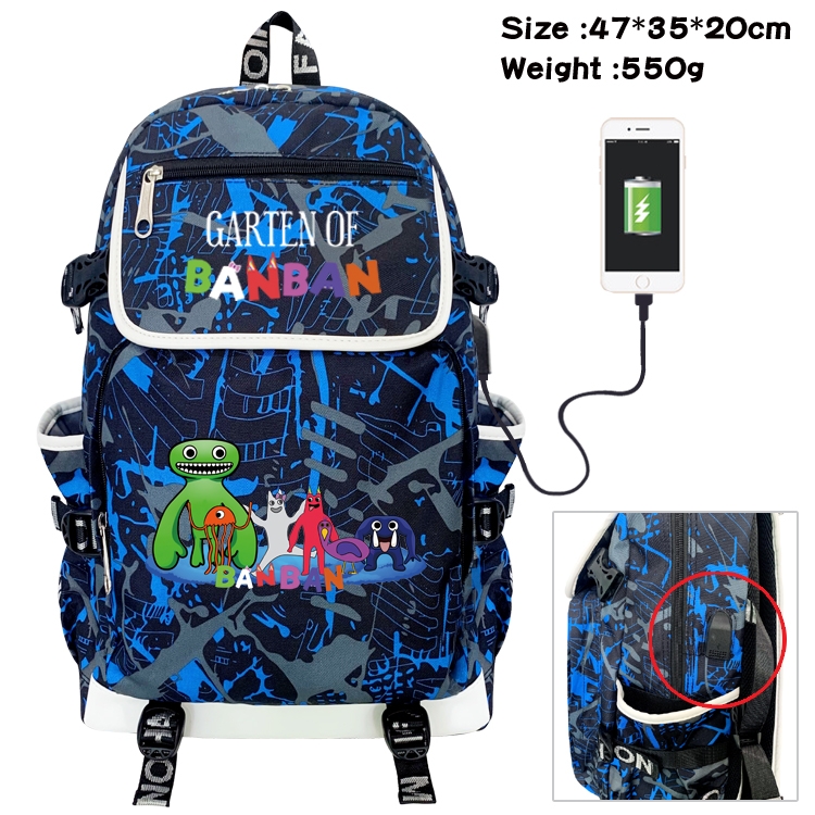 Garten of Banban Camouflage waterproof sail fabric flip backpack student bag 47X35X20CM 550G