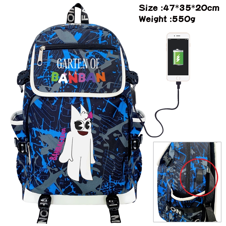 Garten of Banban Camouflage waterproof sail fabric flip backpack student bag 47X35X20CM 550G