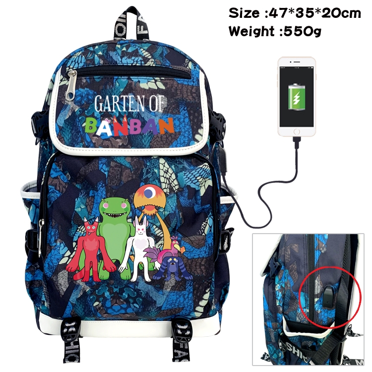 Garten of Banban Camouflage waterproof sail fabric flip backpack student bag 47X35X20CM 550G