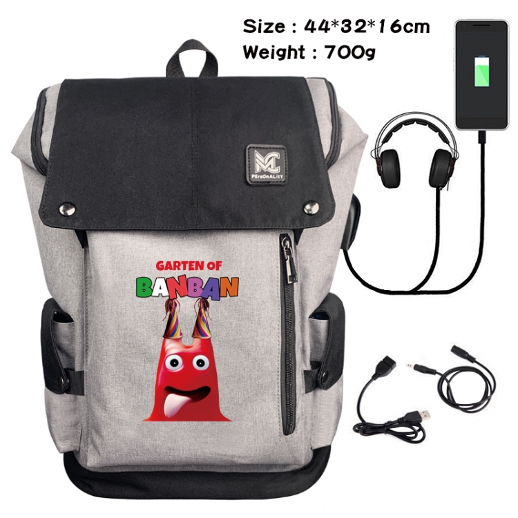 Garten of Banban Animation anti-theft canvas bucket backpack 44X32X16CM