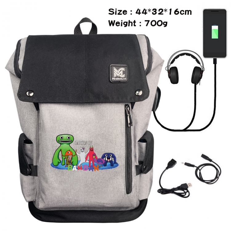 Garten of Banban Animation anti-theft canvas bucket backpack 44X32X16CM