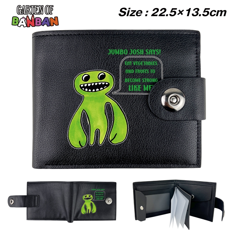 Garten of Banban Animation snap fastener black pickup bag wallet 22.5X13.5CM