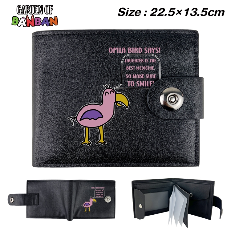 Garten of Banban Animation snap fastener black pickup bag wallet 22.5X13.5CM