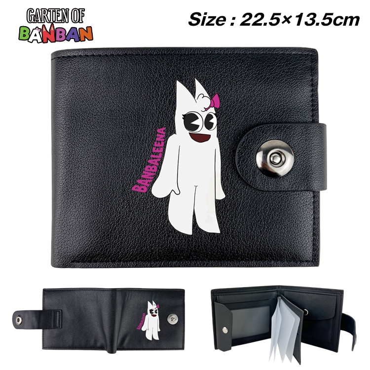 Garten of Banban Animation snap fastener black pickup bag wallet 22.5X13.5CM