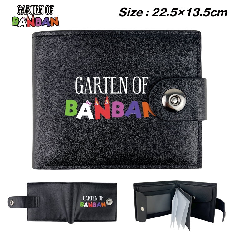 Garten of Banban Animation snap fastener black pickup bag wallet 22.5X13.5CM