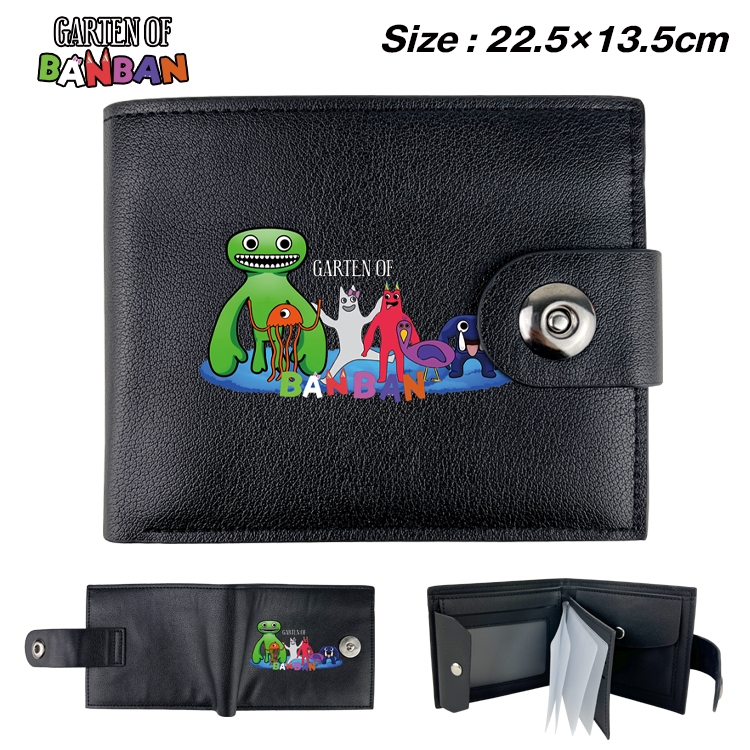 Garten of Banban Animation snap fastener black pickup bag wallet 22.5X13.5CM