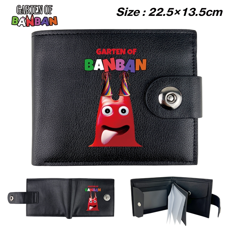 Garten of Banban Animation snap fastener black pickup bag wallet 22.5X13.5CM