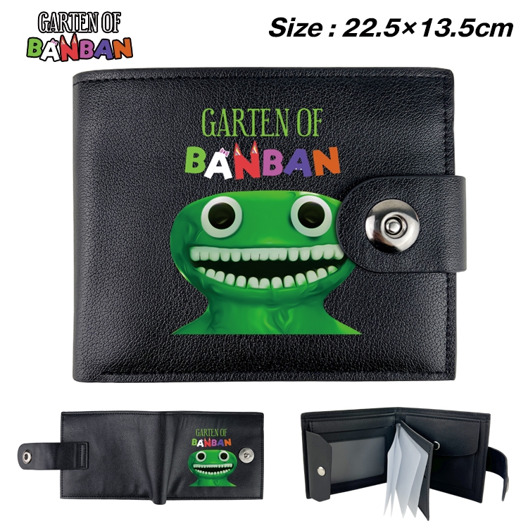 Garten of Banban Animation snap fastener black pickup bag wallet 22.5X13.5CM