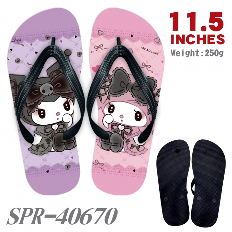Kuromi and Melody Thickened rubber flip-flops slipper average size SPR-40670