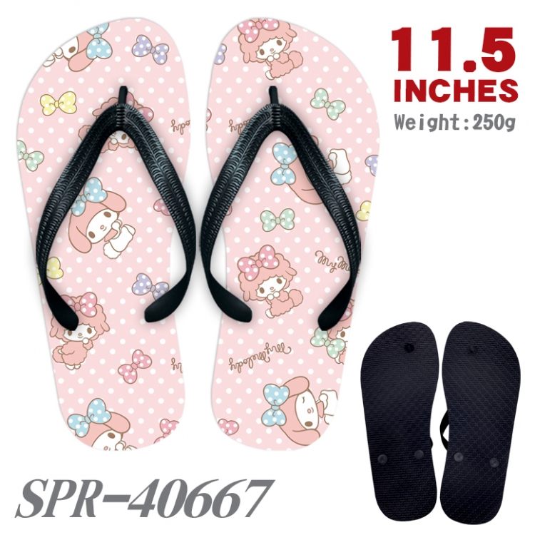 Kuromi and Melody Thickened rubber flip-flops slipper average size SPR-40667