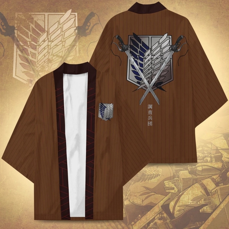 Shingeki no Kyojin Full color COS kimono cloak jacket from 2XS to 4XL  three days in advance