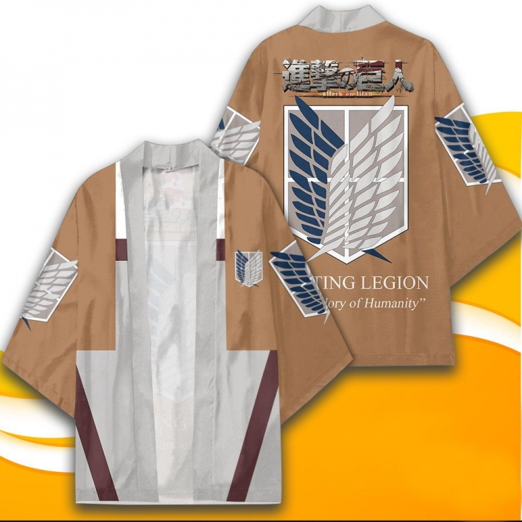Shingeki no Kyojin Full color COS kimono cloak jacket from 2XS to 4XL  three days in advance