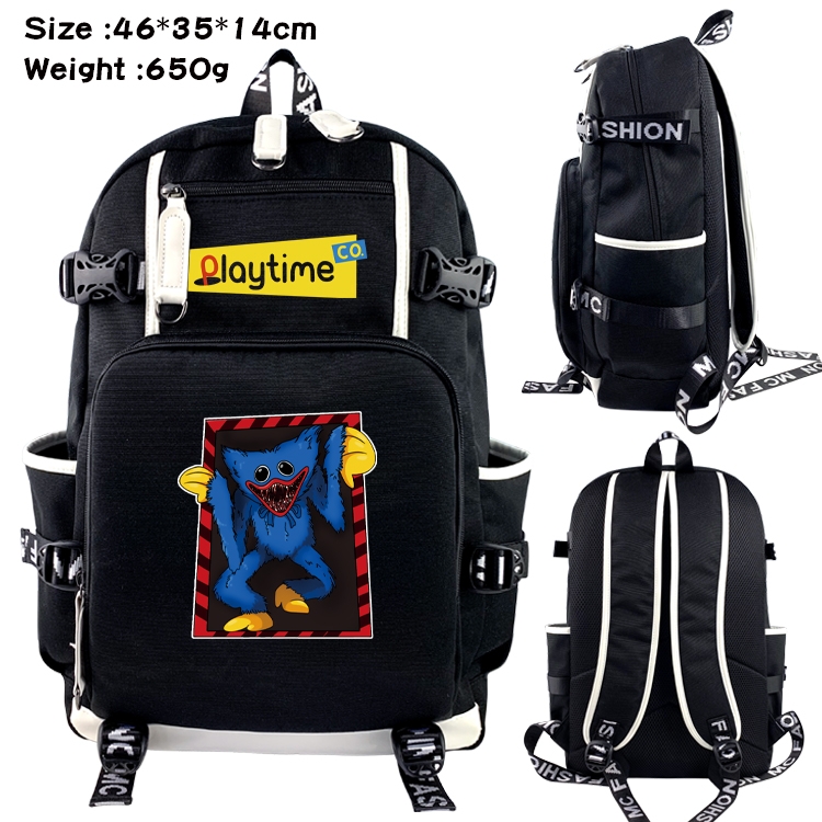 Poppy Playtime Data USB backpack Cartoon printed student backpack 46X35X14CM 650G