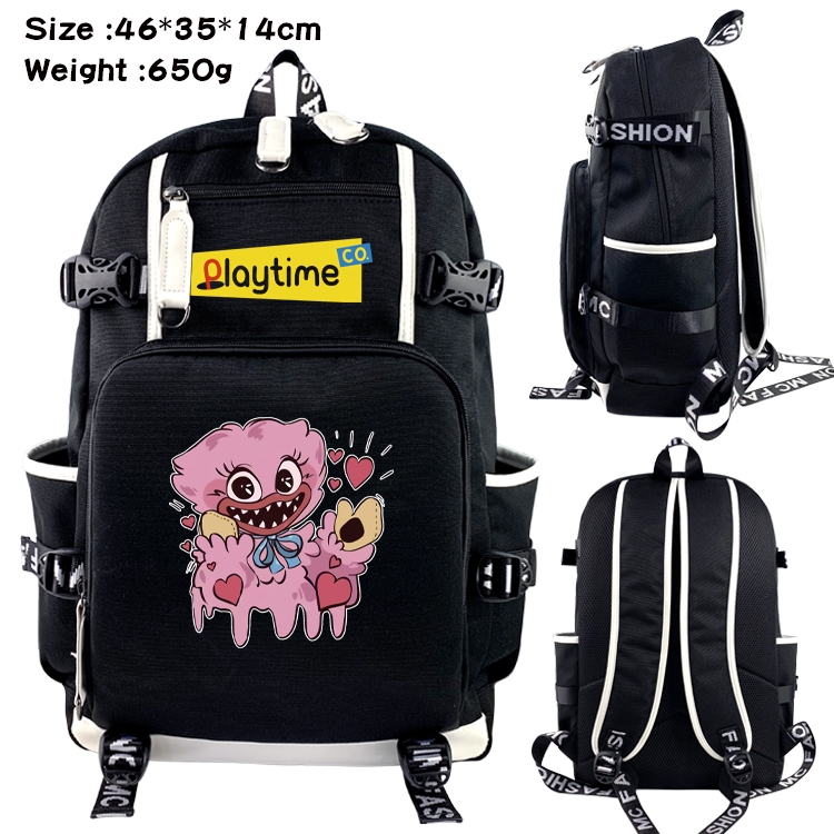 Poppy Playtime Data USB backpack Cartoon printed student backpack 46X35X14CM 650G