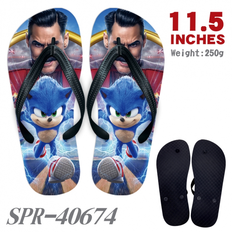 Sonic The Hedgehog Thickened rubber flip-flops slipper average size SPR-40674