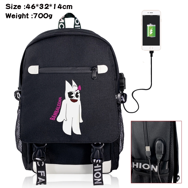 Garten of Banban Flip data USB backpack cartoon printed student backpack 46X32X14CM 700G