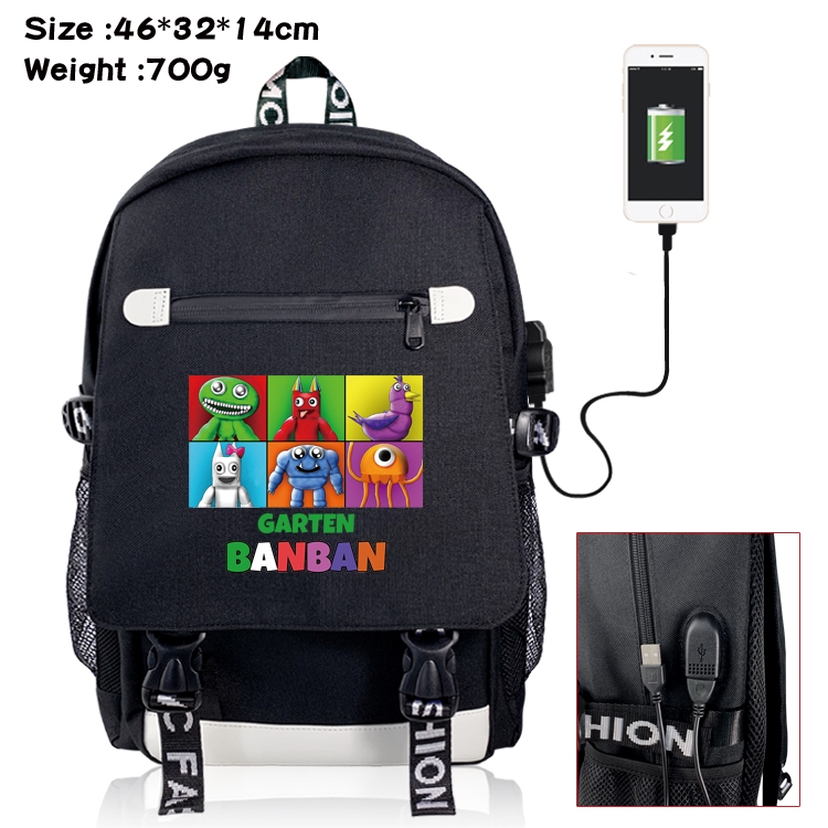 Garten of Banban Flip data USB backpack cartoon printed student backpack 46X32X14CM 700G