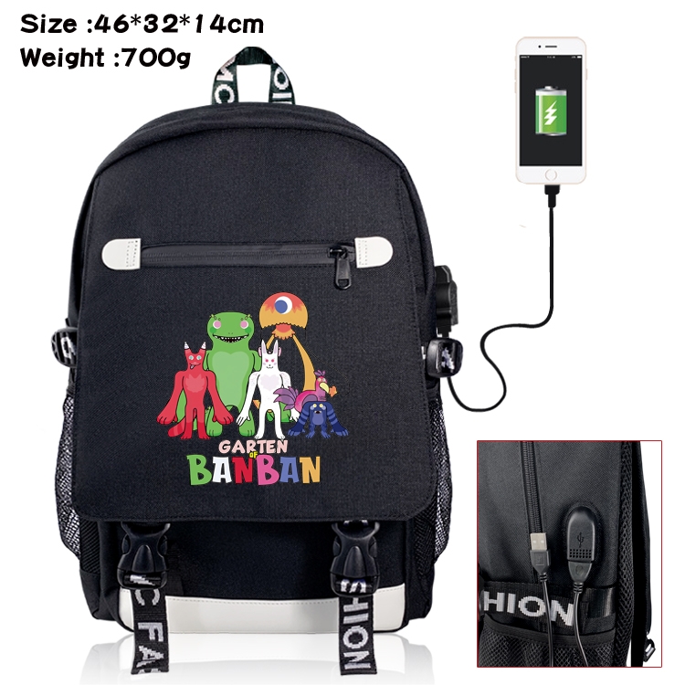 Garten of Banban Flip data USB backpack cartoon printed student backpack 46X32X14CM 700G