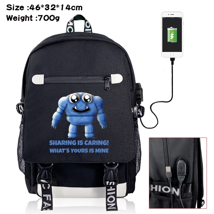 Garten of Banban Flip data USB backpack cartoon printed student backpack 46X32X14CM 700G