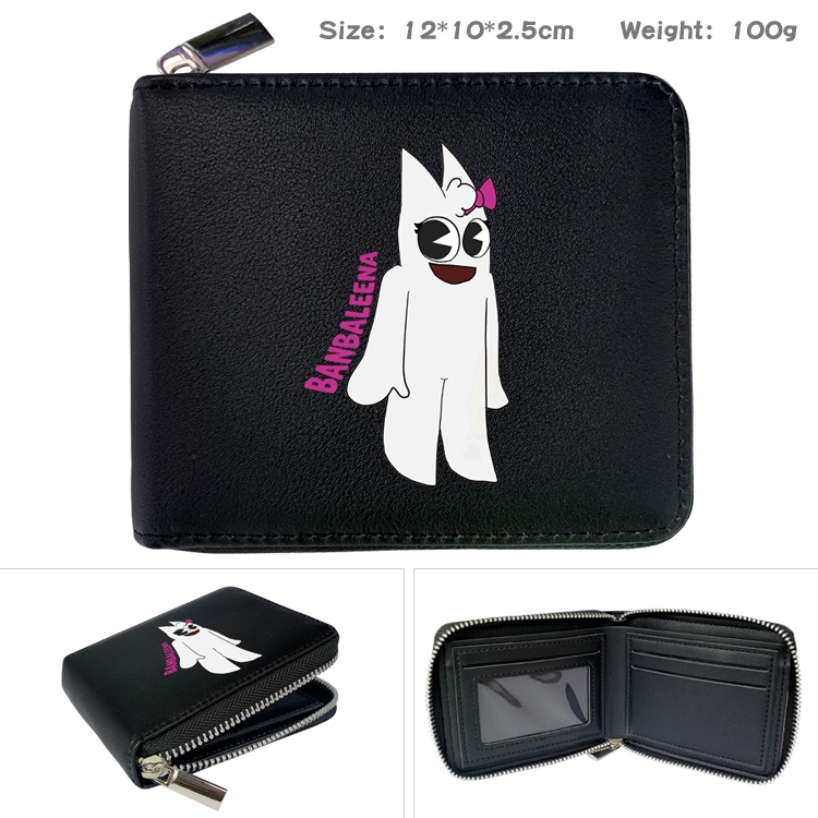 Garten of Banban Anime Full Color Short All Inclusive Zipper Wallet 10x12x2.5cm