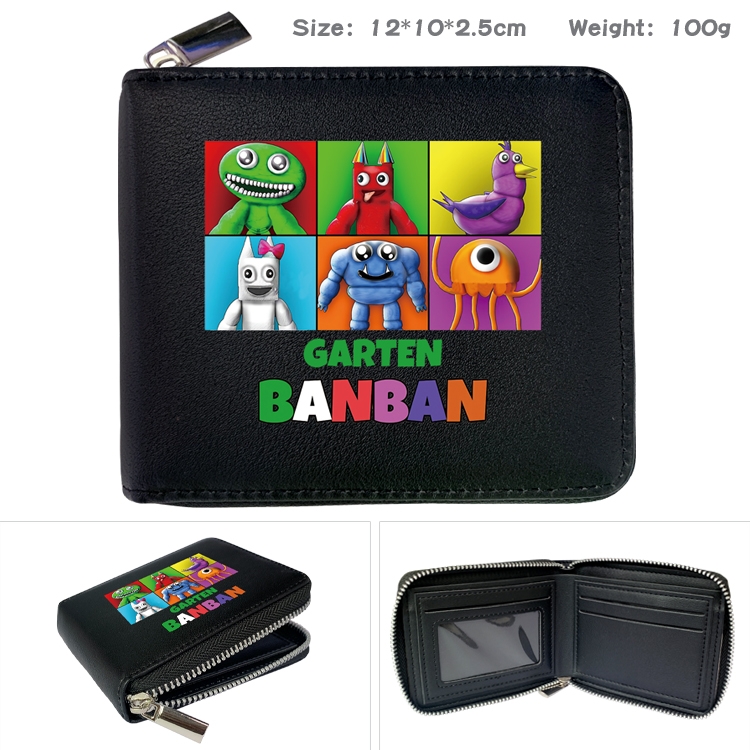 Garten of Banban Anime Full Color Short All Inclusive Zipper Wallet 10x12x2.5cm