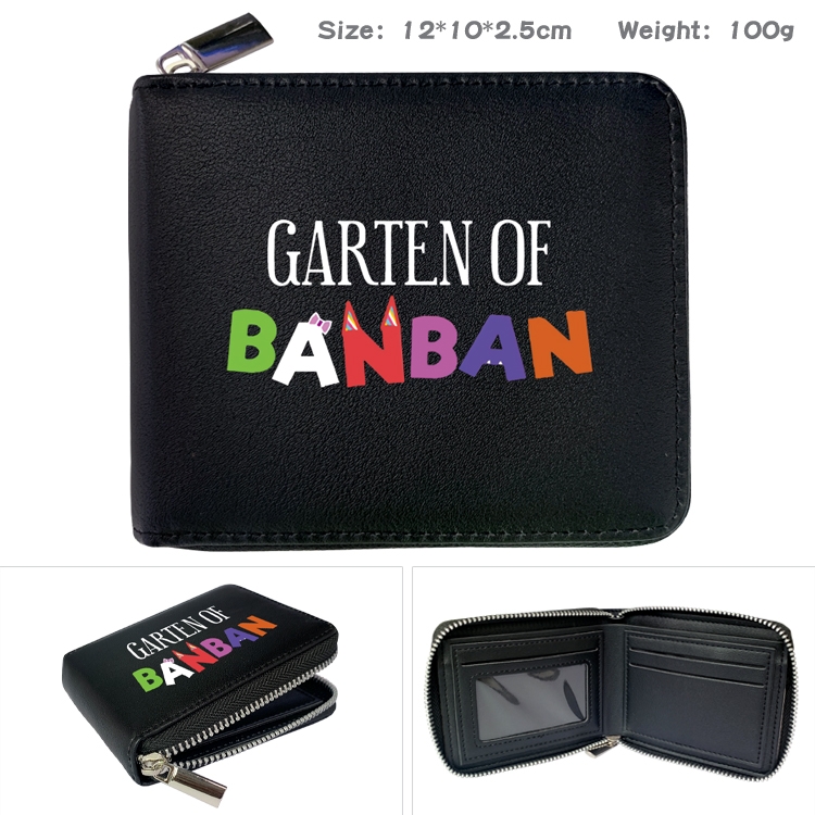 Garten of Banban Anime Full Color Short All Inclusive Zipper Wallet 10x12x2.5cm