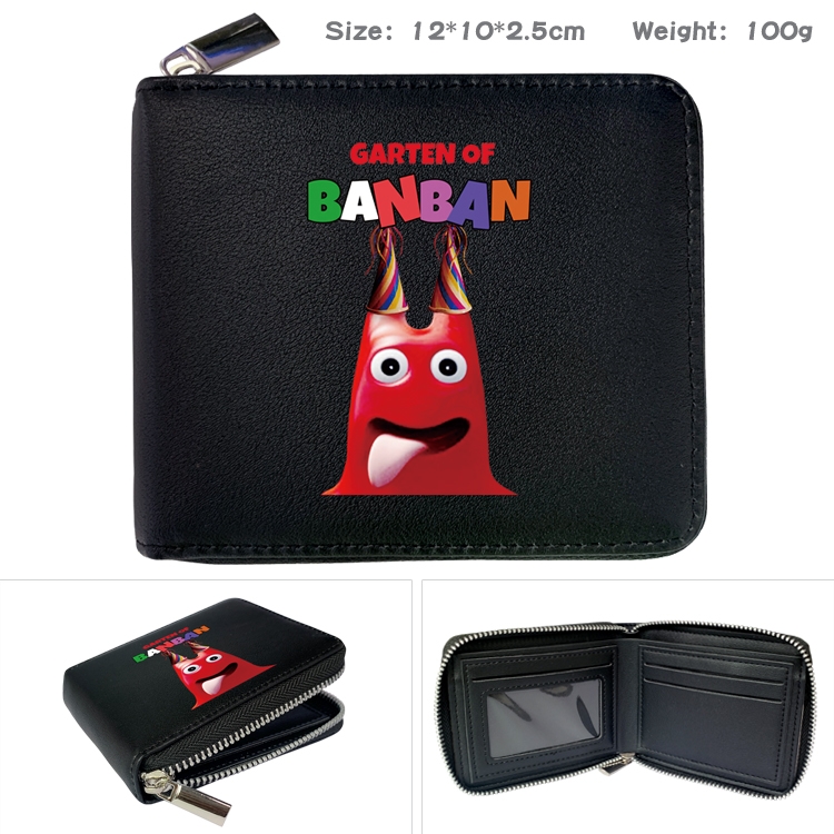 Garten of Banban Anime Full Color Short All Inclusive Zipper Wallet 10x12x2.5cm