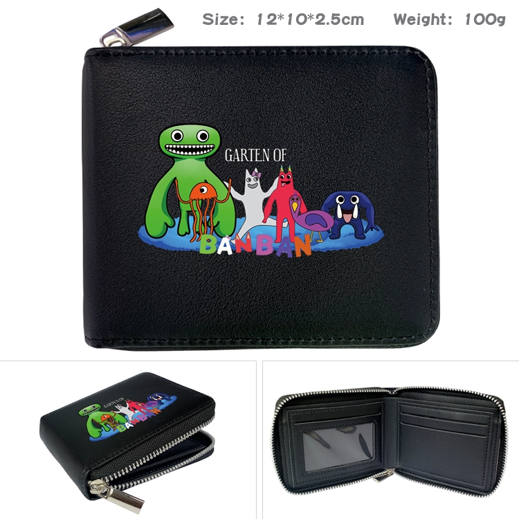 Garten of Banban Anime Full Color Short All Inclusive Zipper Wallet 10x12x2.5cm