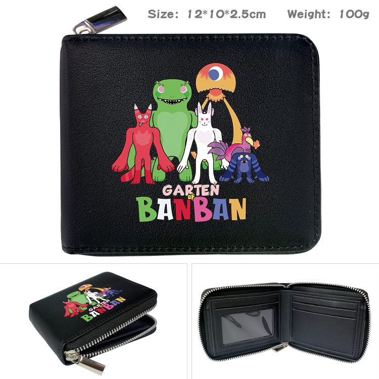 Garten of Banban Anime Full Color Short All Inclusive Zipper Wallet 10x12x2.5cm