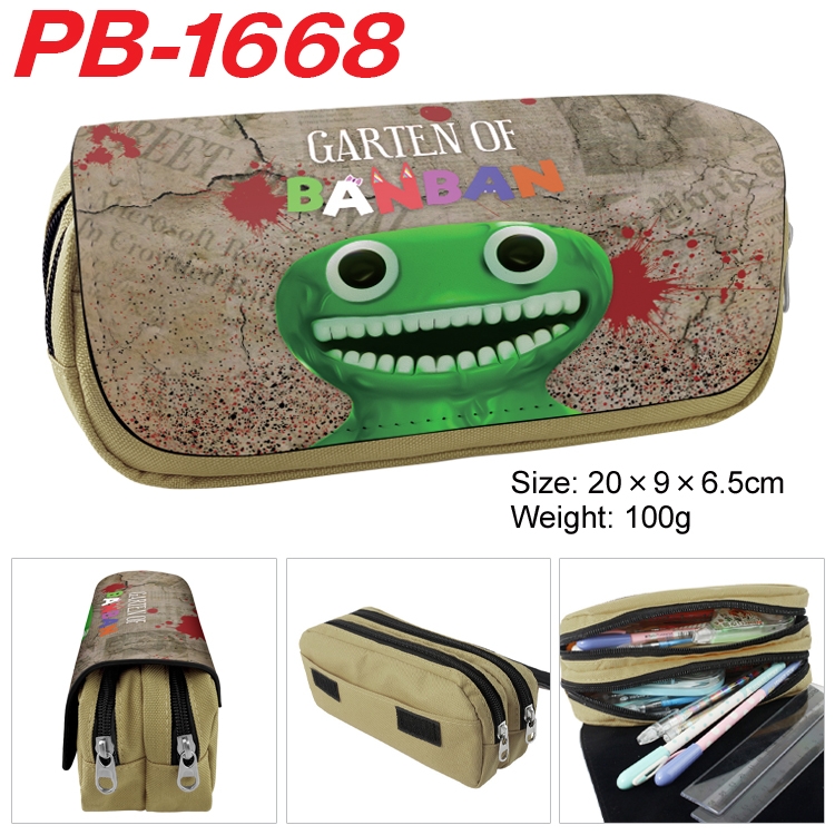 Garten of Banban Animation double-layer large-capacity double-layer zipper pen bag 20x9x6.5cm  PB-1668