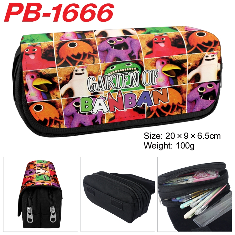 Garten of Banban Animation double-layer large-capacity double-layer zipper pen bag 20x9x6.5cm PB-1666