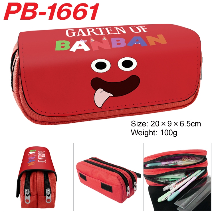 Garten of Banban Animation double-layer large-capacity double-layer zipper pen bag 20x9x6.5cm PB-1661