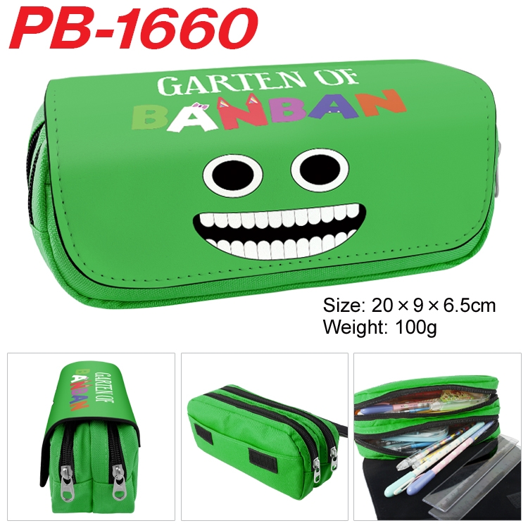 Garten of Banban Animation double-layer large-capacity double-layer zipper pen bag 20x9x6.5cm PB-1660