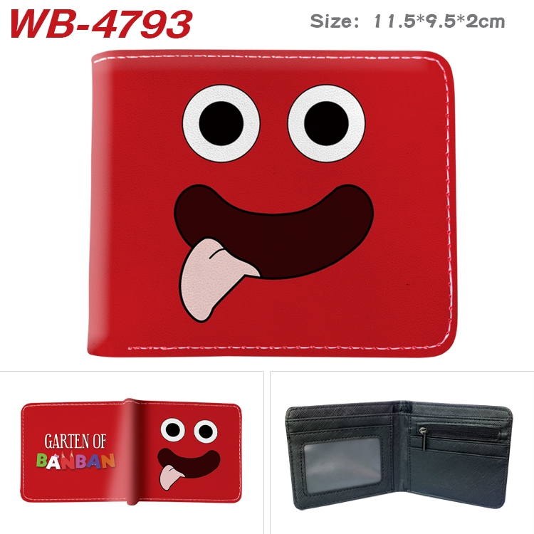 Garten of Banban Animation color PU leather half fold wallet 11.5X9X2CM WB-4793A