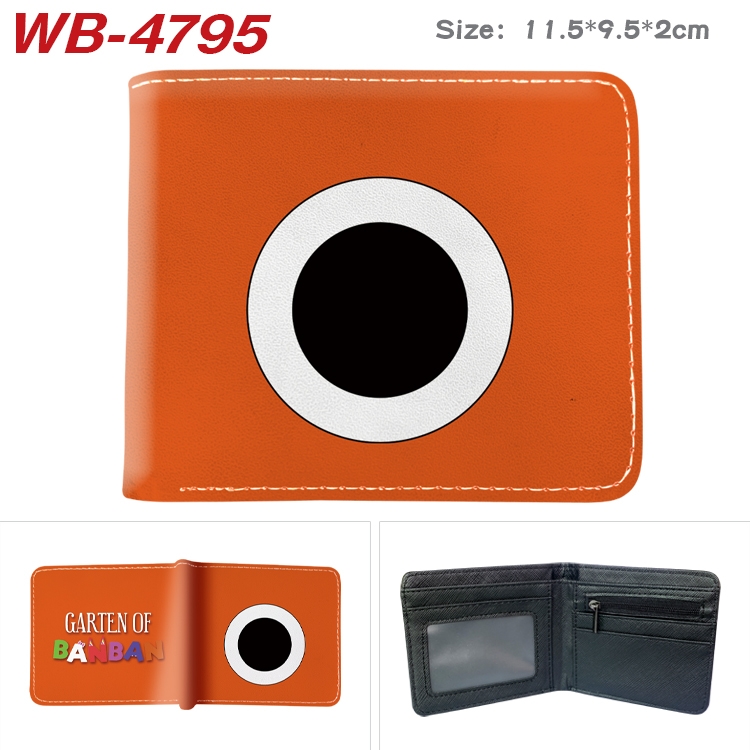 Garten of Banban Animation color PU leather half fold wallet 11.5X9X2CM WB-4795A