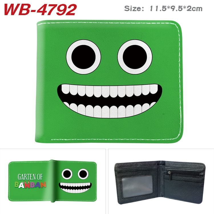 Garten of Banban Animation color PU leather half fold wallet 11.5X9X2CM  WB-4792A