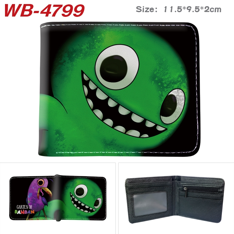 Garten of Banban Animation color PU leather half fold wallet 11.5X9X2CM WB-4799A