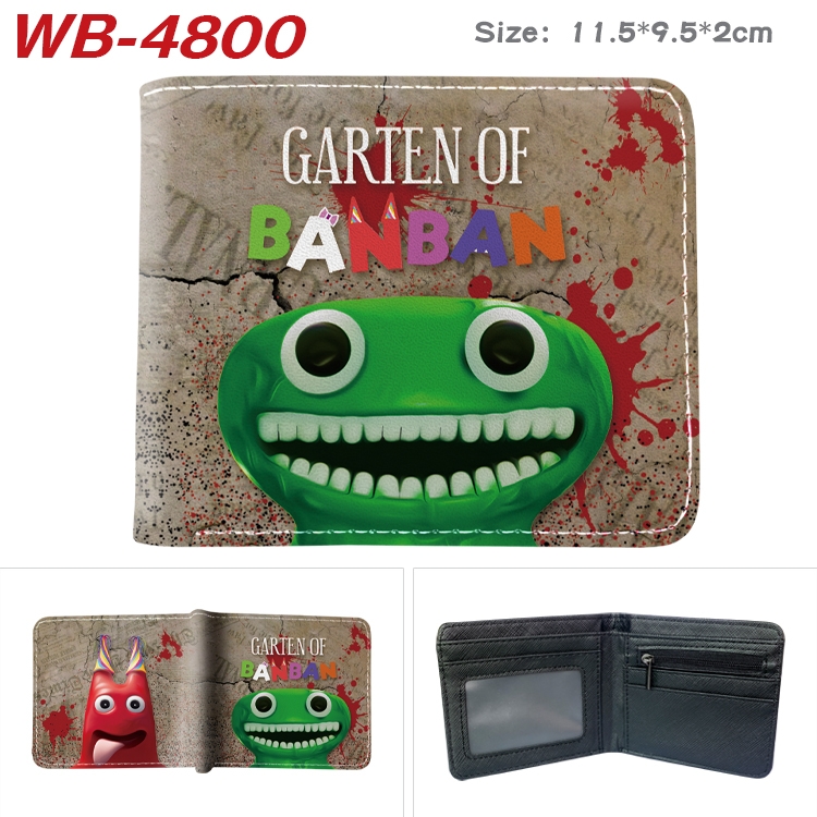 Garten of Banban Animation color PU leather half fold wallet 11.5X9X2CM WB-4800A