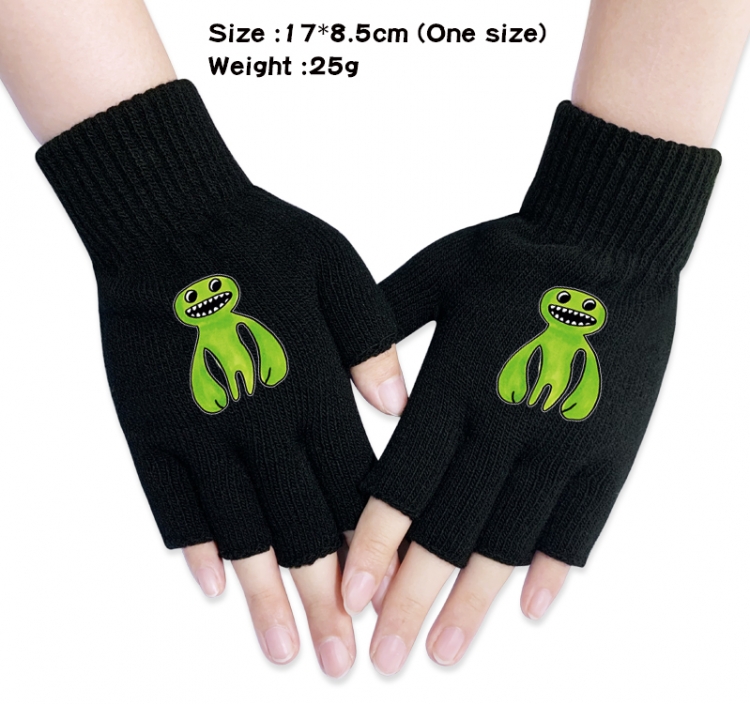 Garten of Banban Anime knitted half finger gloves 17x8.5cm