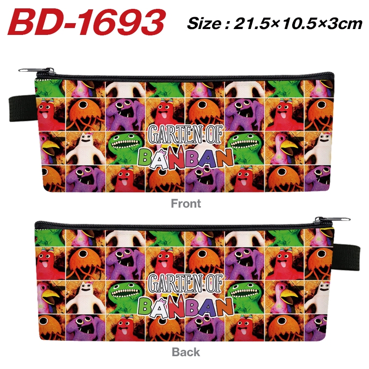 Garten of Banban Game PU leather zipper pen bag 21.5x10.5x3cm BD-1693