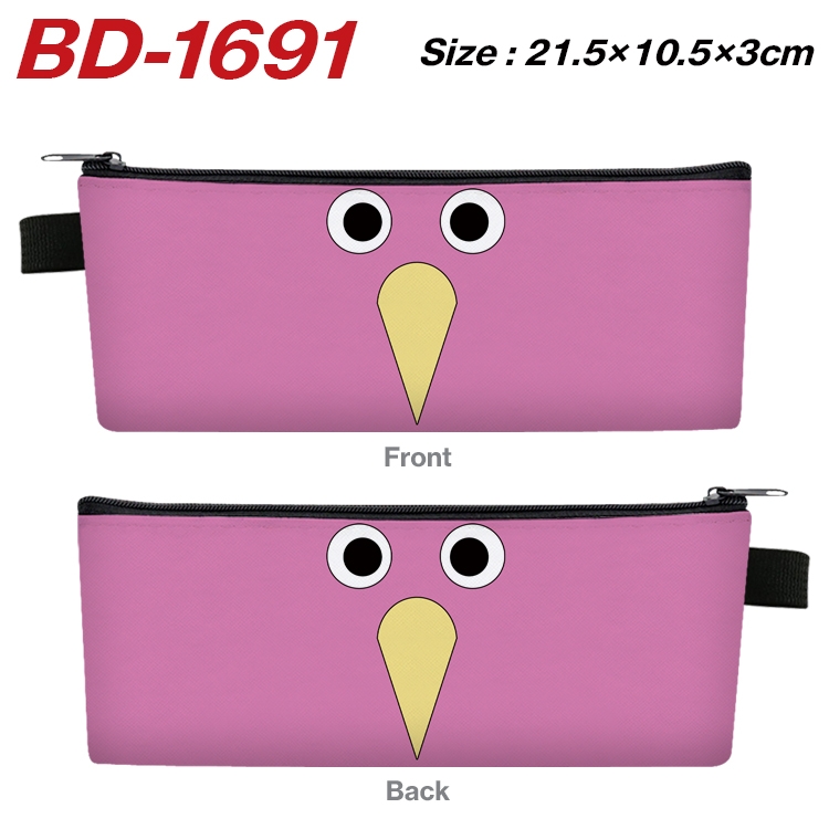 Garten of Banban Game PU leather zipper pen bag 21.5x10.5x3cm  BD-1691