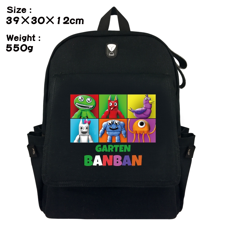 Garten of Banban Canvas Flip Backpack Student Schoolbag Headphone Hole 39X30X12CM