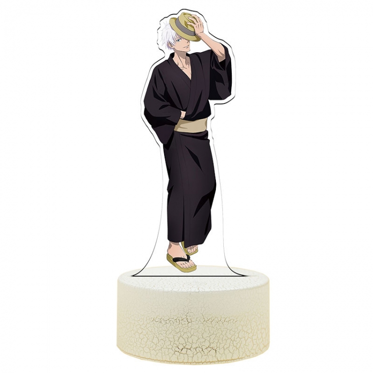 Jujutsu Kaisen kimono Acrylic Night Light 16 Color-changing USB Interface Box Set 19X7X4CM white base