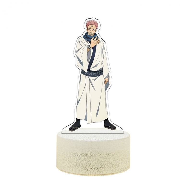 Jujutsu Kaisen  Acrylic Night Light 16 Color-changing USB Interface Box Set 19X7X4CM white base