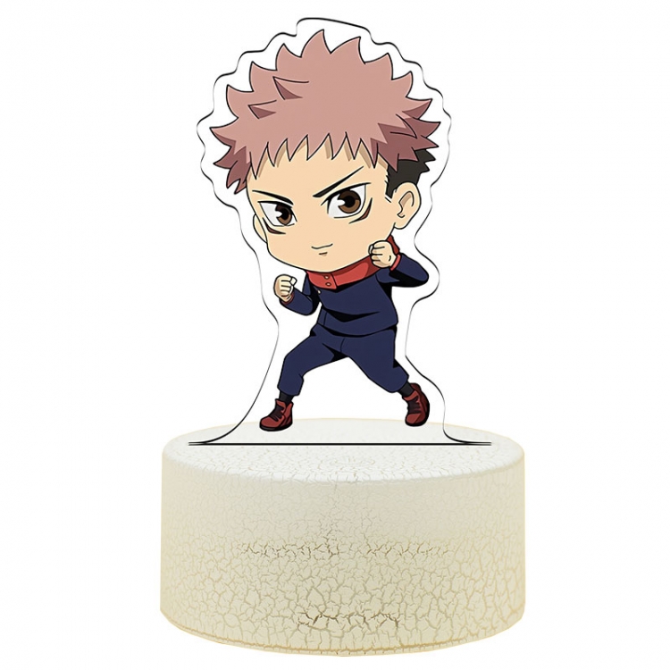 Jujutsu Kaisen Version Q Acrylic night light 16 kinds of color changing USB interface box 14X7X4CM white base