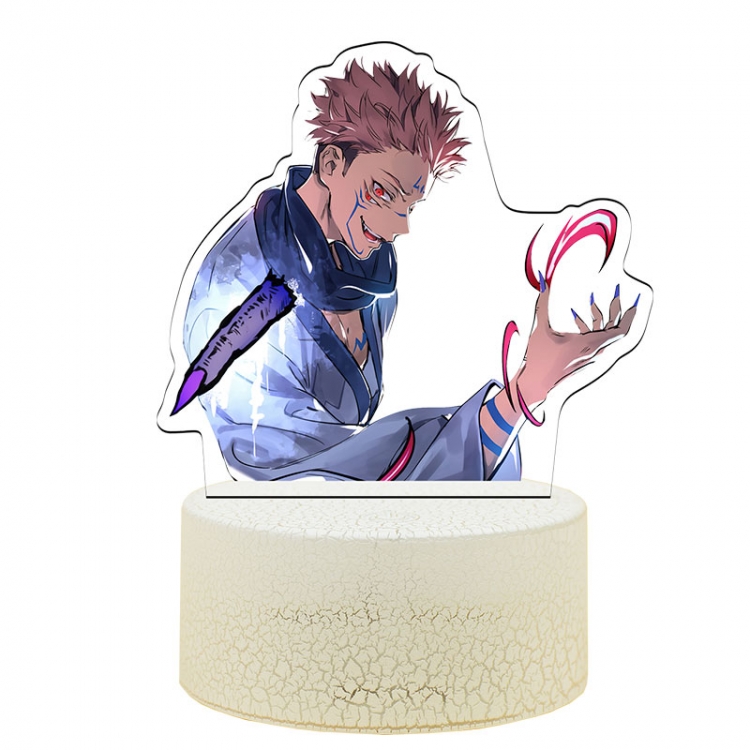 Jujutsu Kaisen Acrylic night light 16 kinds of color changing USB interface box 14X7X4CM white base