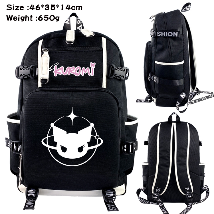 Kuromi and Melody Above and below data USB backpack cartoon printed student backpack 46X35X14CM 650G