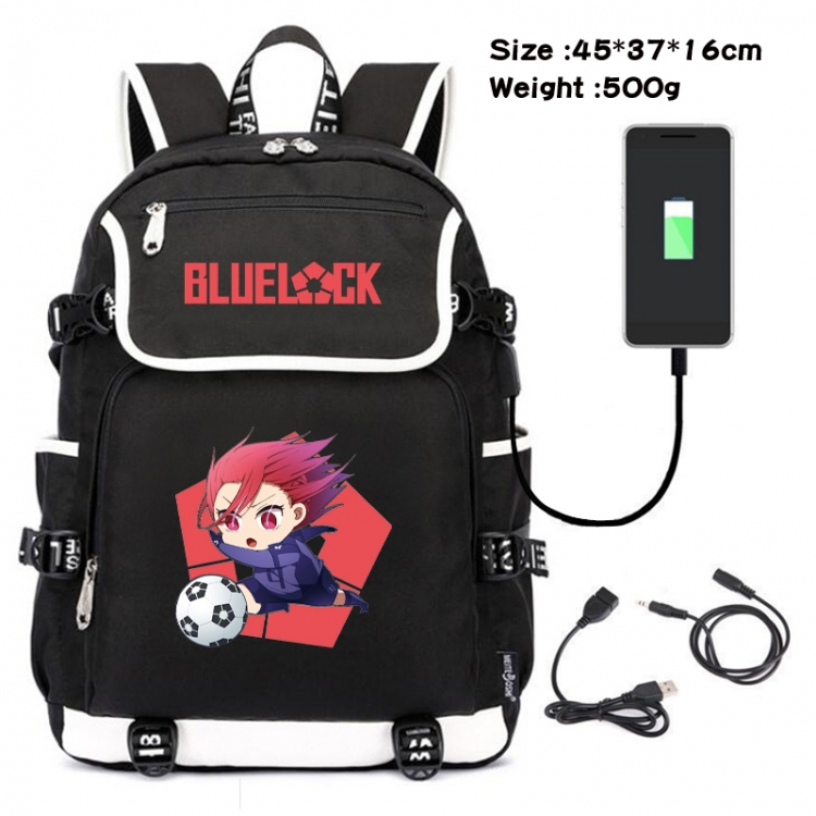 BLUE LOCK Animation data backpack small flap canvas backpack 45X37X16CM