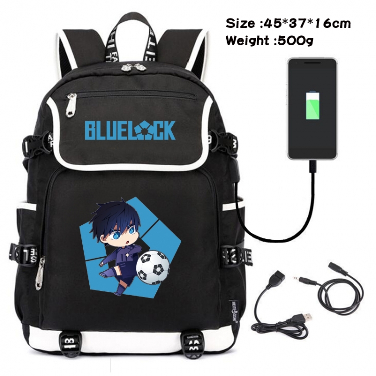 BLUE LOCK Animation data backpack small flap canvas backpack 45X37X16CM