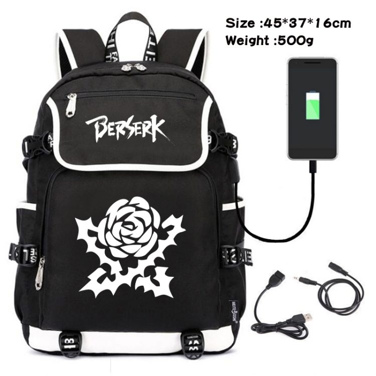 Berserk Animation data backpack small flap canvas backpack 45X37X16CM